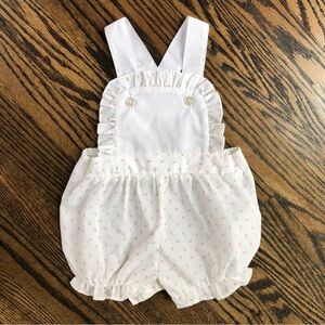 White Ruffled Baby Romper